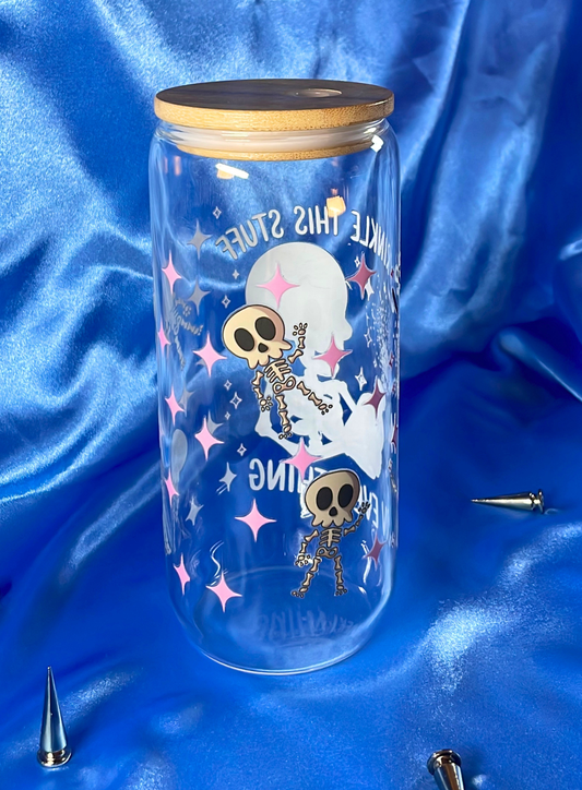 "I sprinkle this stuff on everything" Glass 20oz tumbler | Drinkware