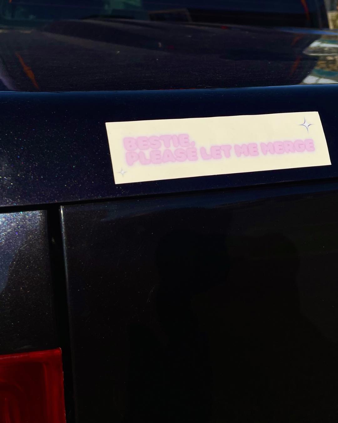 Bestie, please let me merge - bumper sticker