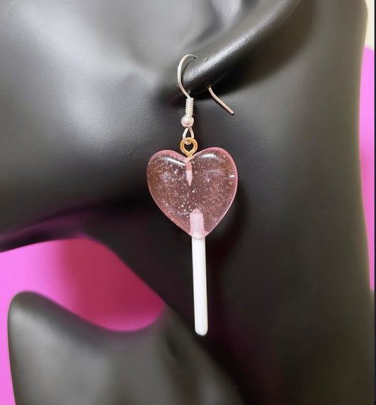 Heart Shape Lollipop Earrings