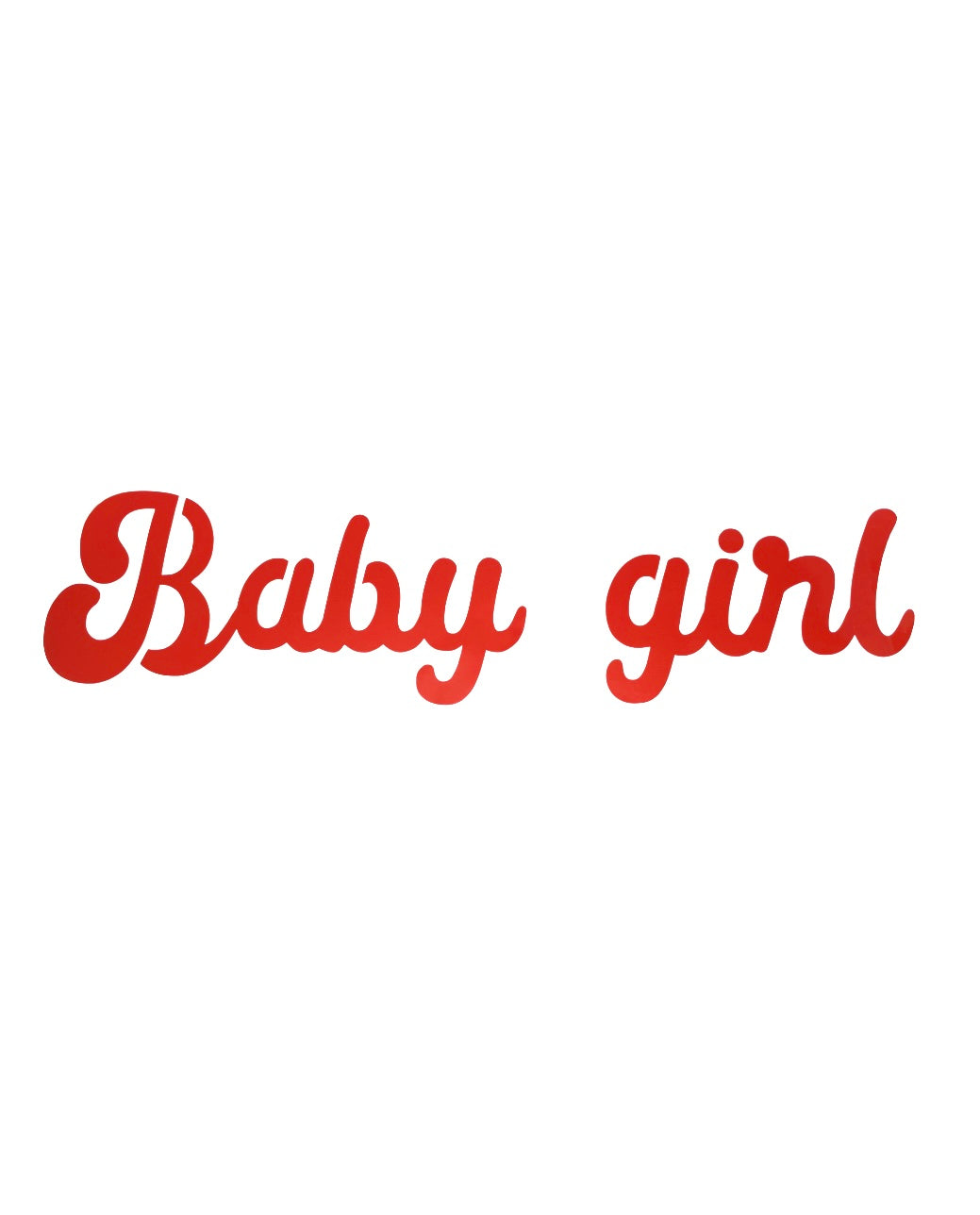 Red personalized vinyl decal, suitable for car. Choose up to 2 words and a select a font.