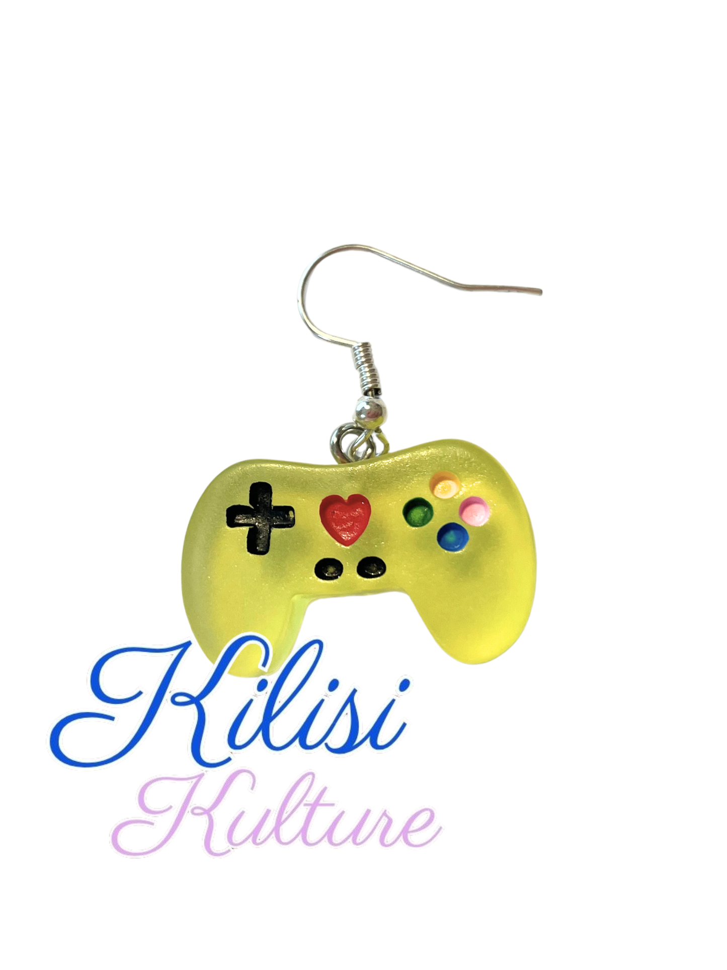 Gameboy controller earrings
