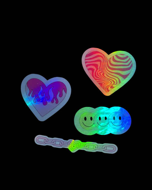 Holographic sticker set 1 (4pc)